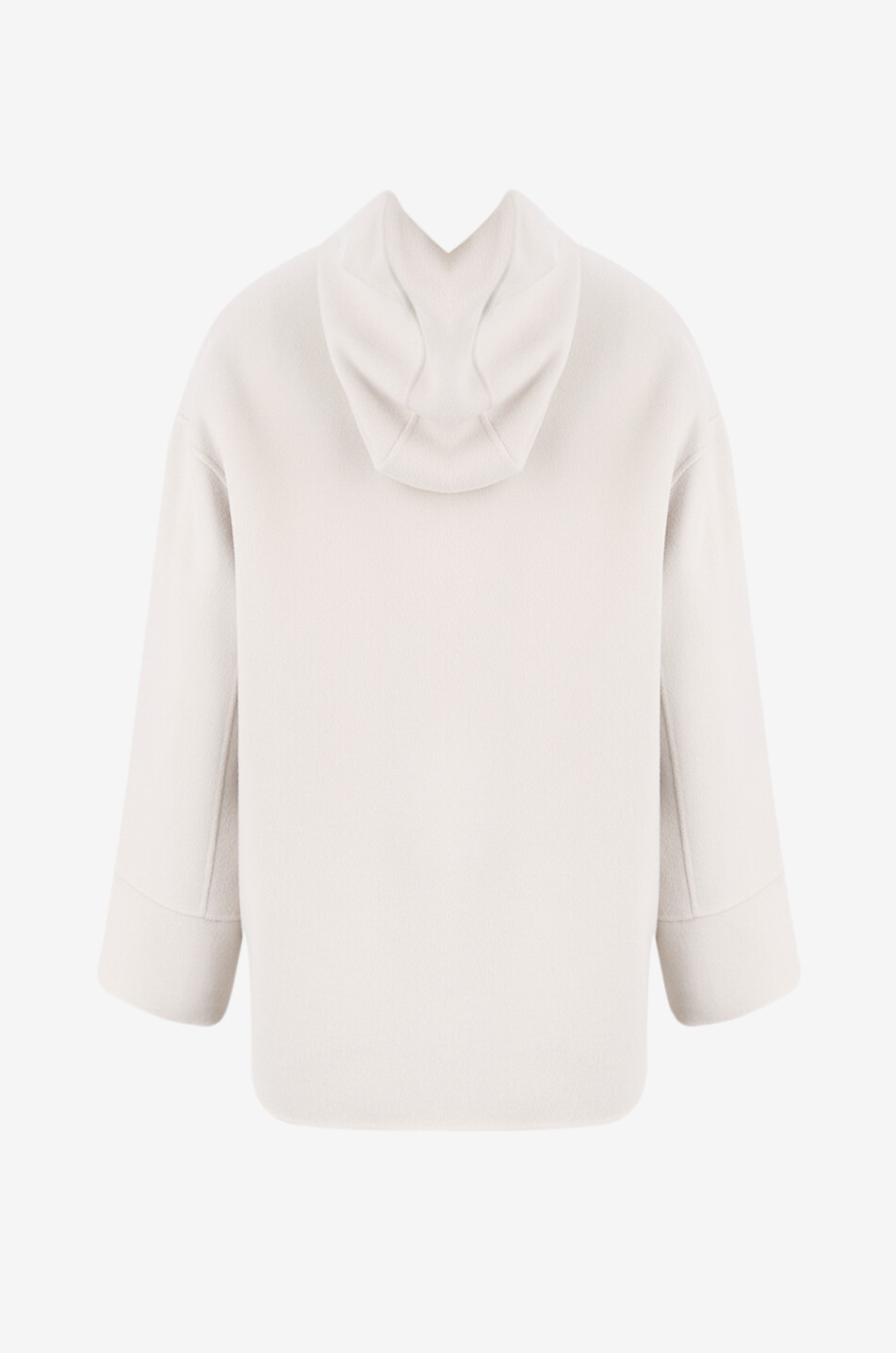 'S MAX MARA Manteau à capuche en laine vierge Romina Femme BLANC 2