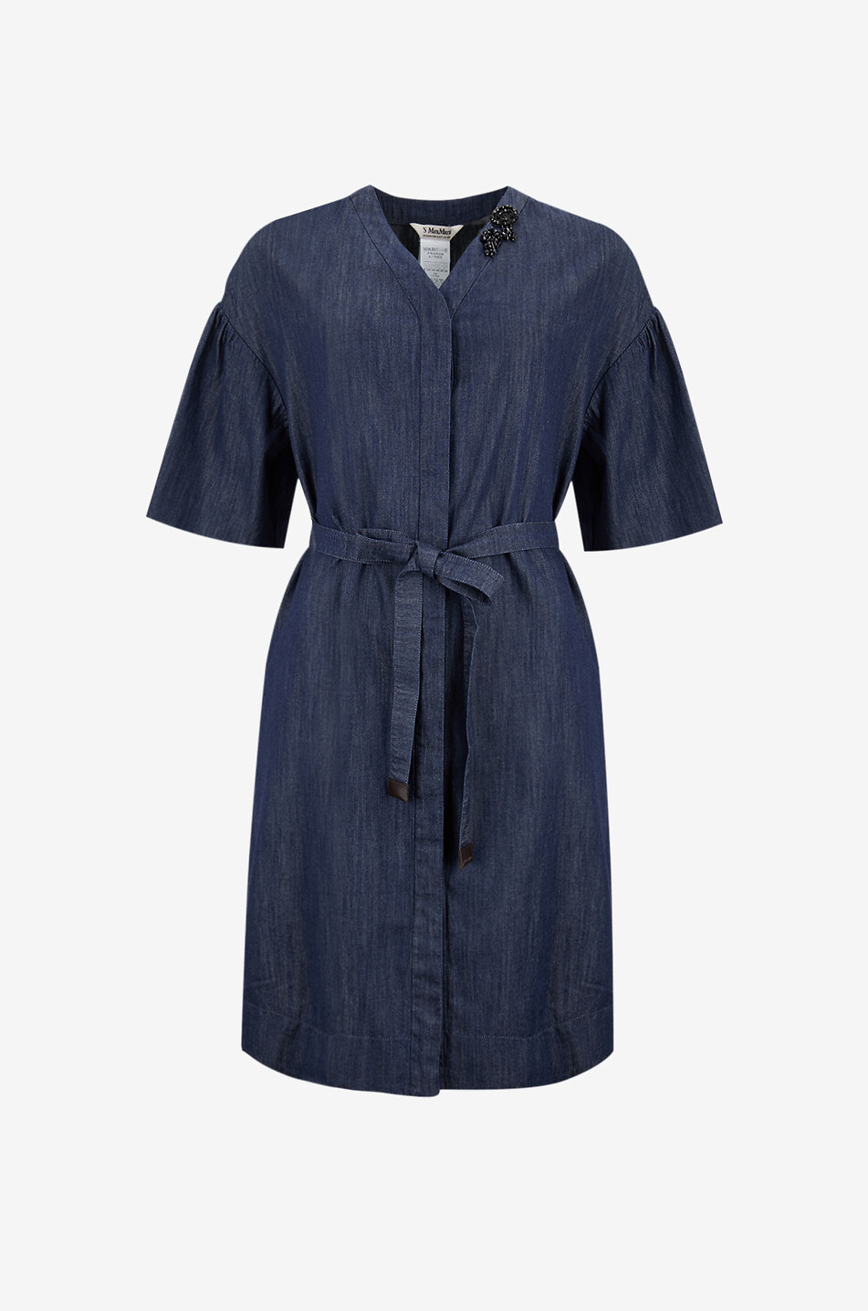 'S MAX MARA Dania denim midi shirt dress Women DARK BLUE 1