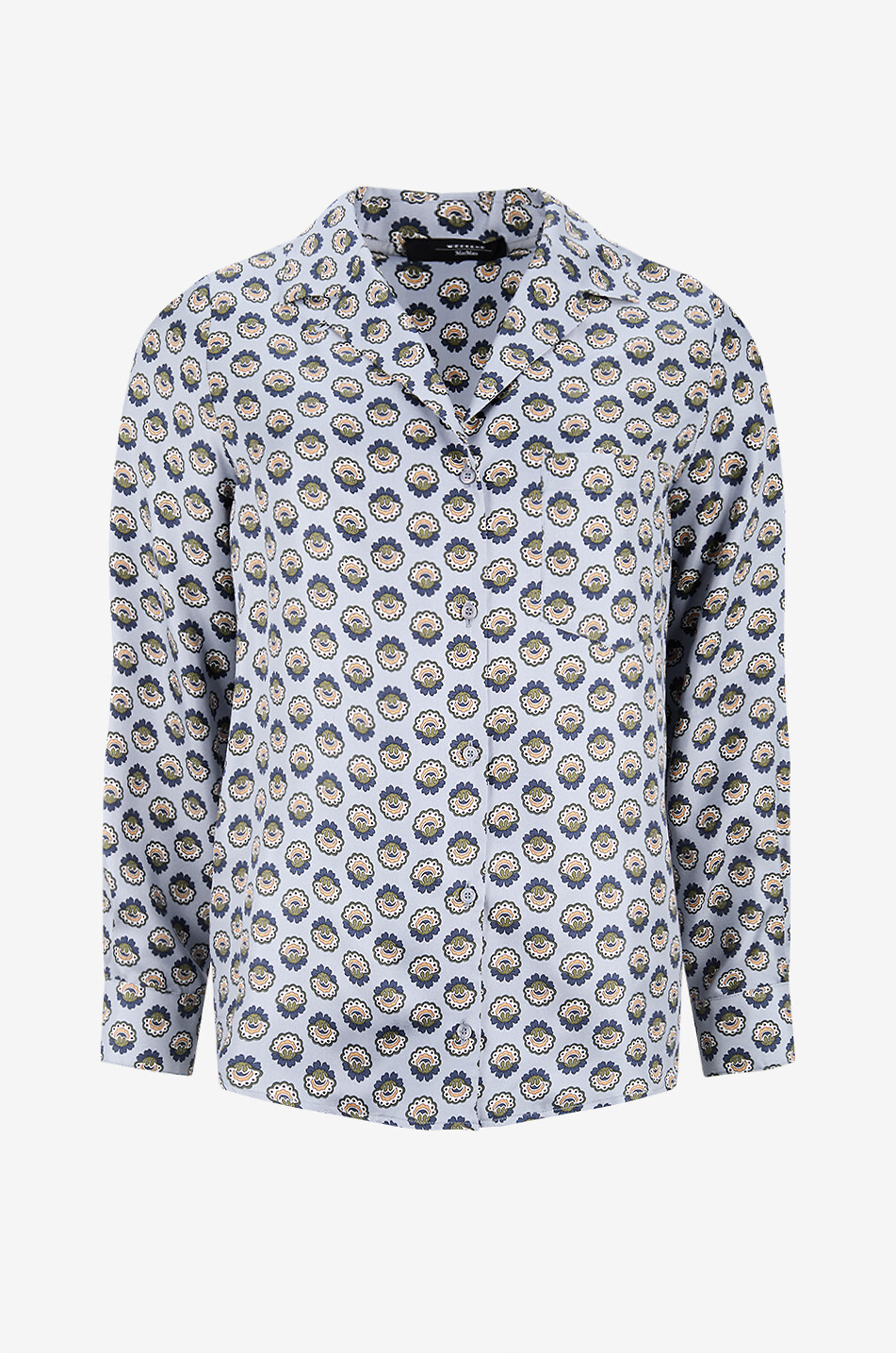 WEEKEND MAX MARA Langärmeliges Hemd aus Seide Oncia Damen HELLBLAU 1