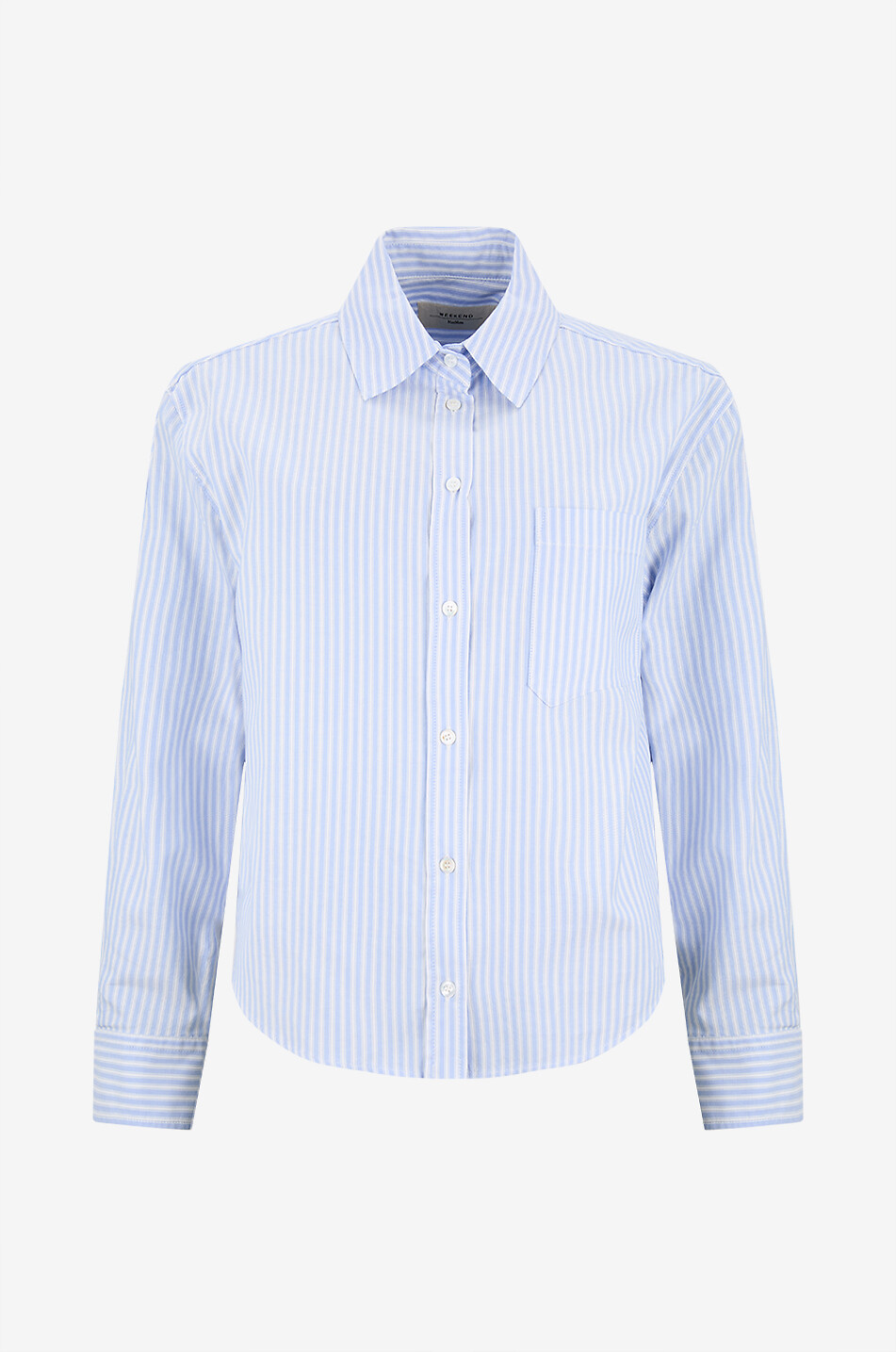 WEEKEND MAX MARA Nuoro striped boxy poplin shirt Women LIGHT BLUE 1