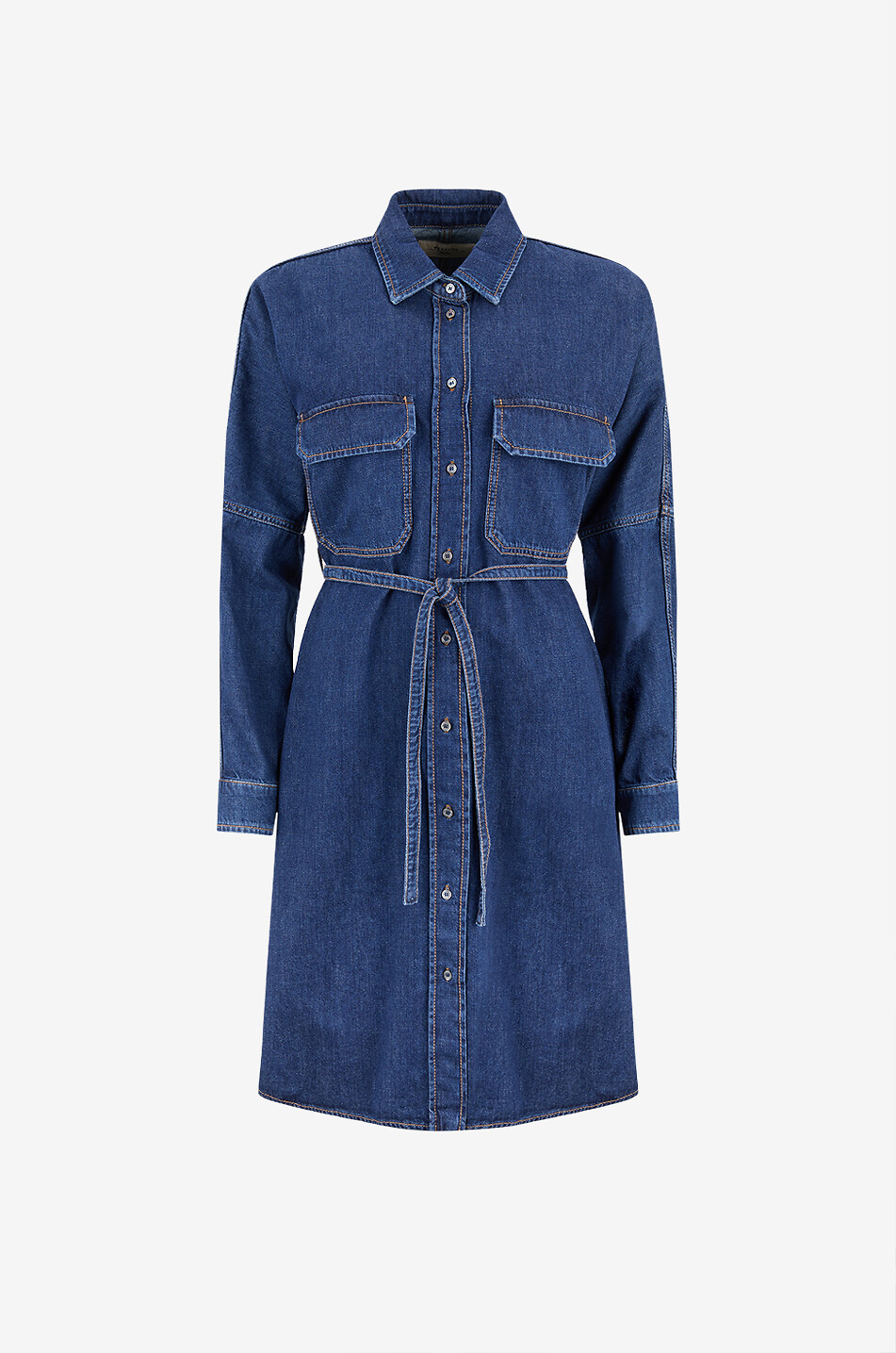 Balenio denim shirt dress