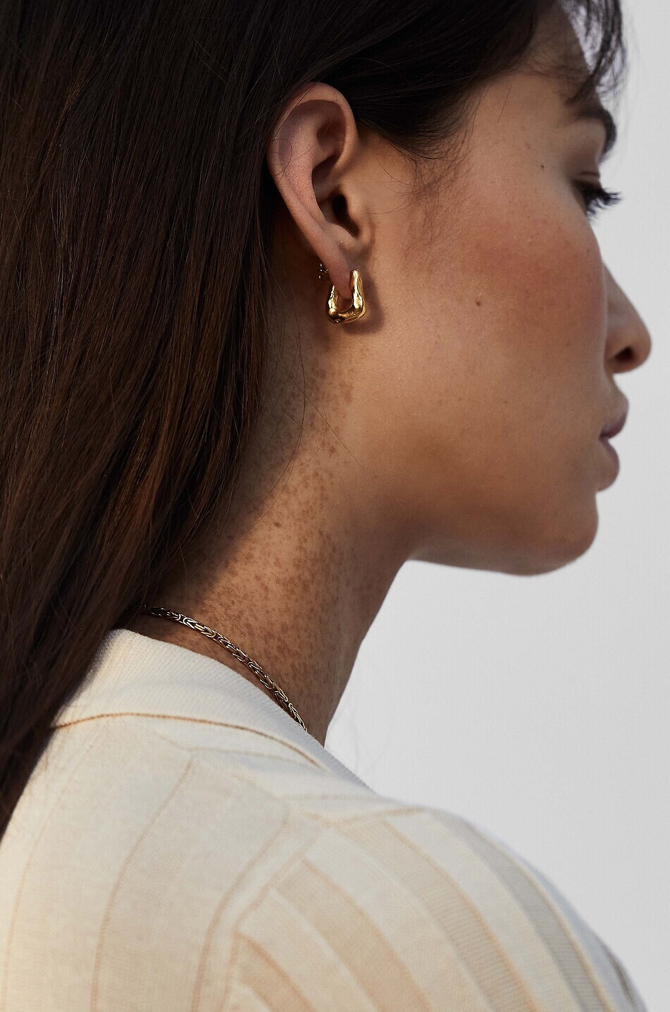 ALIGHIERI JEWELLERY Mini créoles dorées The Link of Wanderlust Femme DORE 2
