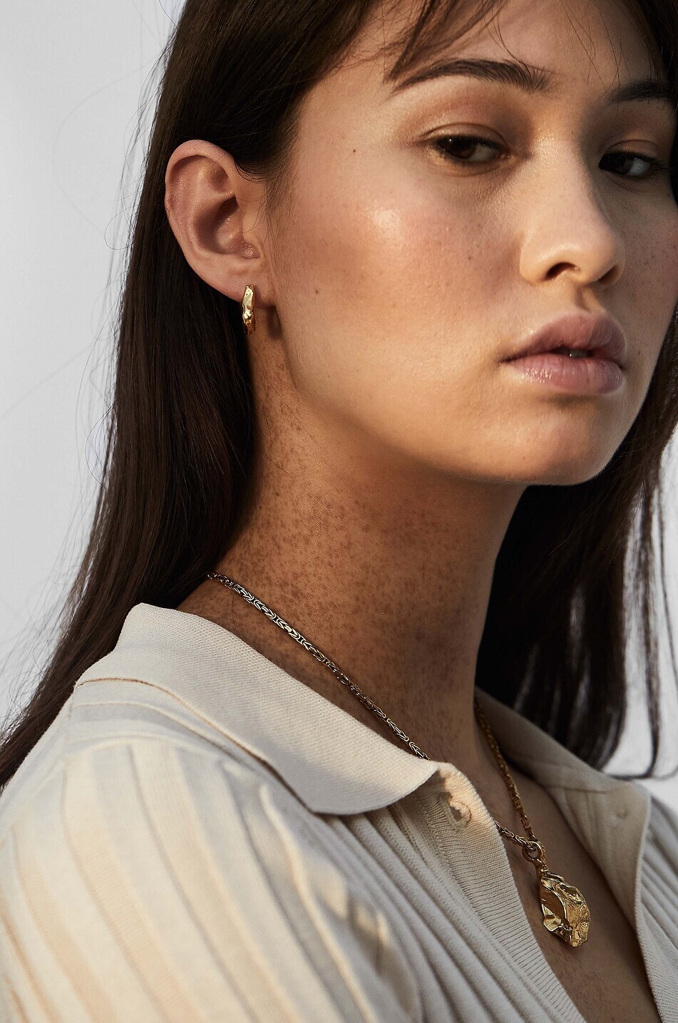ALIGHIERI JEWELLERY Mini créoles dorées The Link of Wanderlust Femme DORE 3