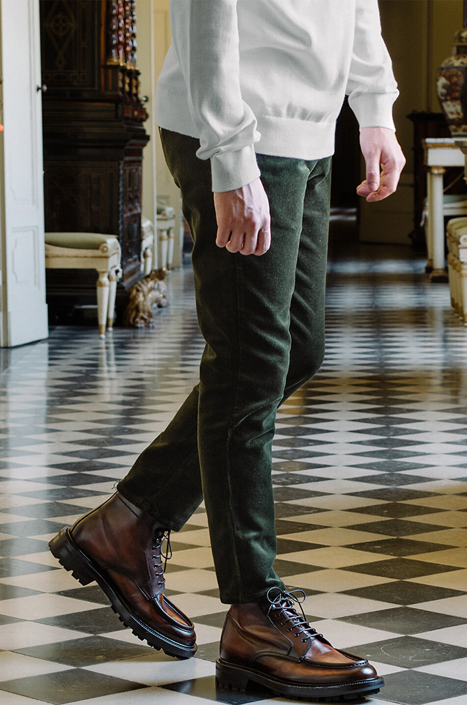 BARRETT Suede lace-up ankle boots Men LIGHT BROWN 4