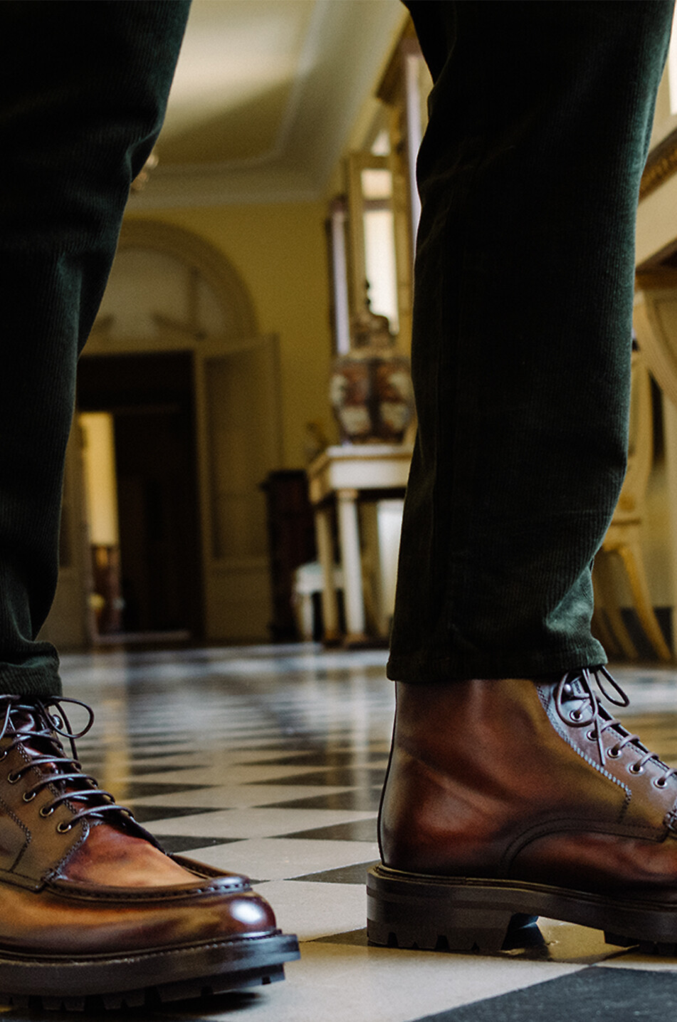 BARRETT Suede lace-up ankle boots Men LIGHT BROWN 5