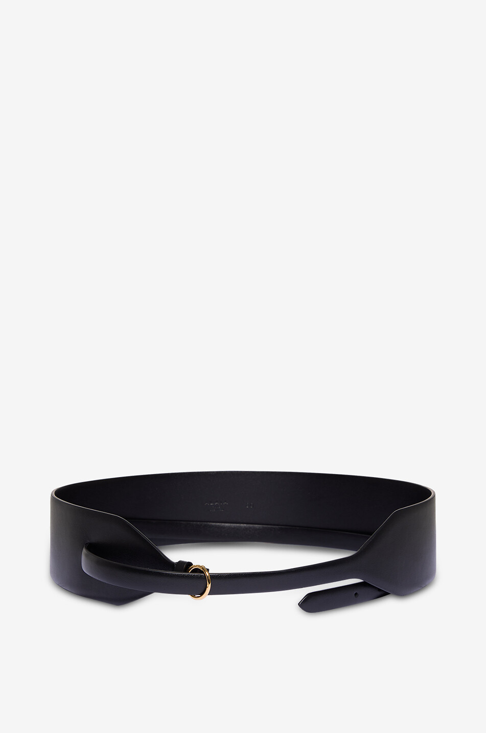 ALAÏA Breiter doppelter Glattledergürtel - 60 mm Damen SCHWARZ 1