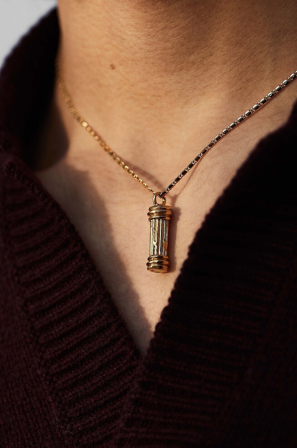 ALIGHIERI JEWELLERY Goldene Halskette mit Anhänger The Founding Pillar Damen GOLDEN 2