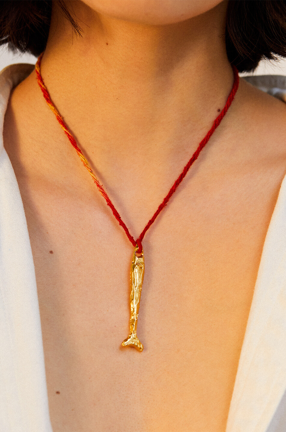 ALIGHIERI JEWELLERY Lange Kordel-Halskette mit Anhänger The Catch Of The Day Damen GOLDEN 2