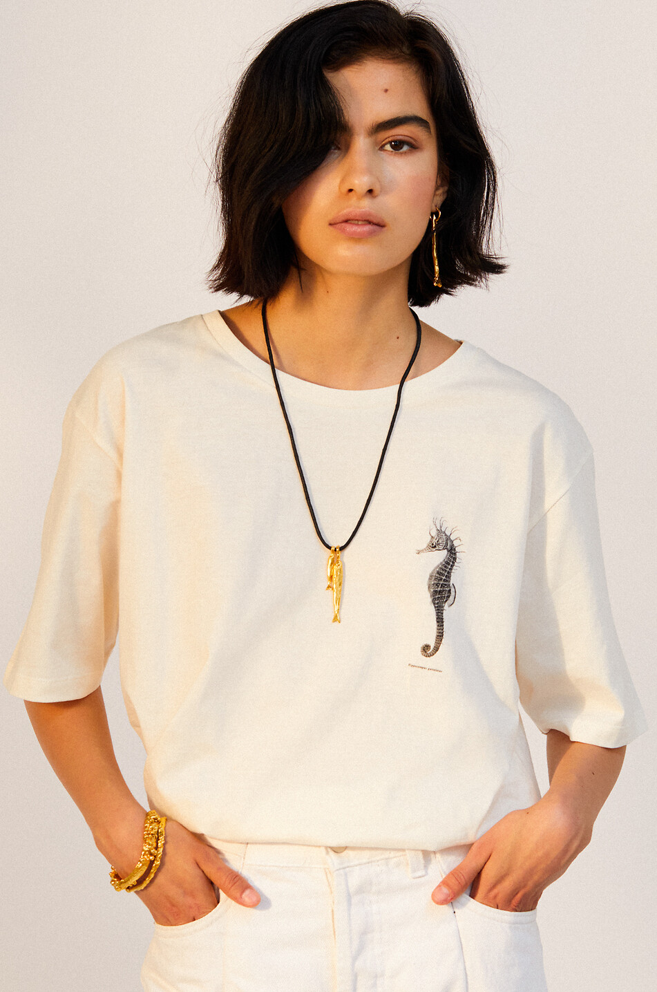 ALIGHIERI JEWELLERY The Gone Fishing cord necklace with pendants Women GOLDEN 2