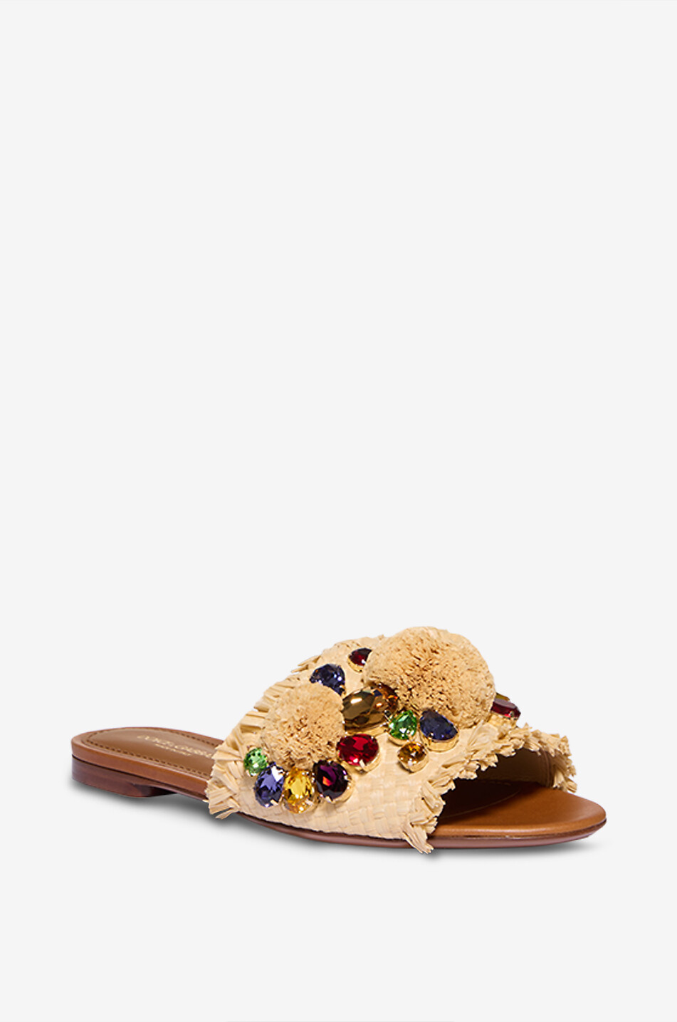 Dolce & Gabbana Raffia braid slides