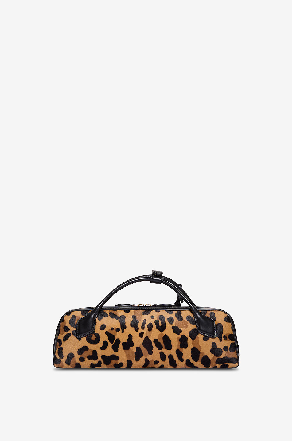 ALAÏA Sac en cuir imprimé léopard Le Teckel Clutch Femme Marron 1