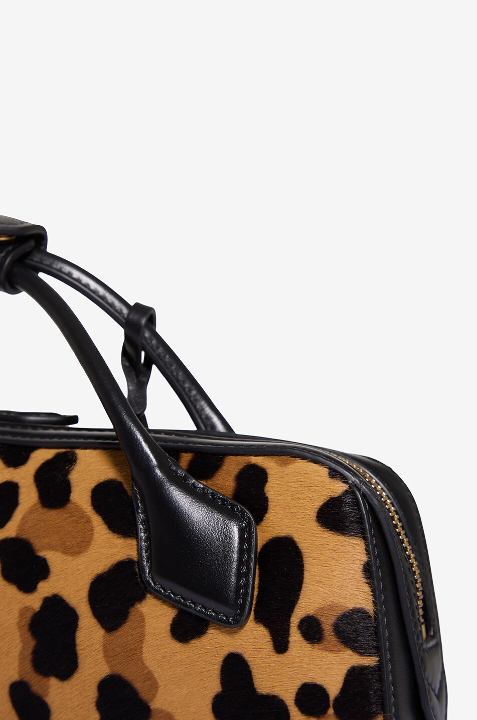 ALAÏA Sac en cuir imprimé léopard Le Teckel Clutch Femme Marron 5