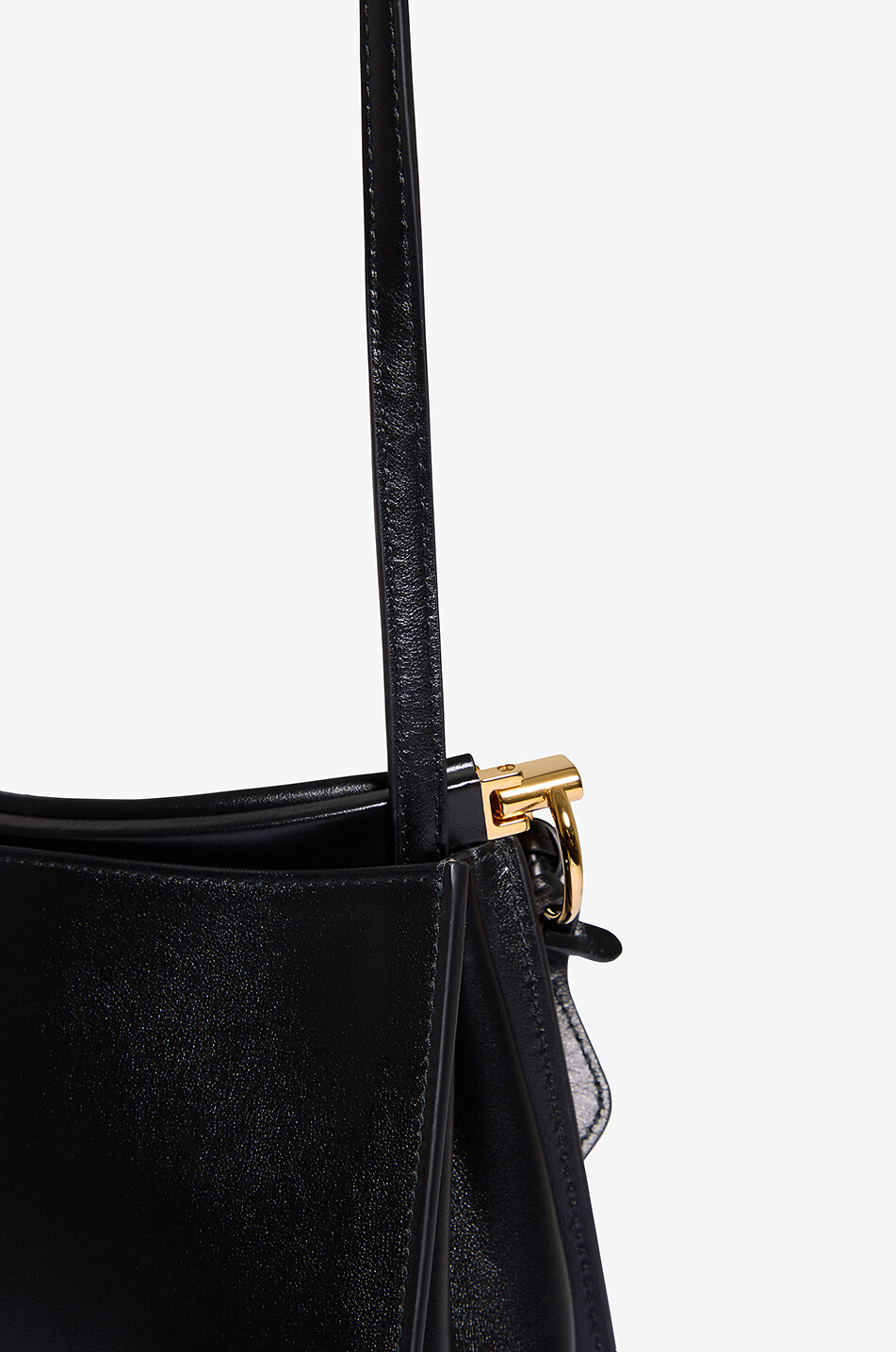 ALAÏA Schultertasche aus glänzendem Glattleder Le Click Small Square Damen SCHWARZ 5