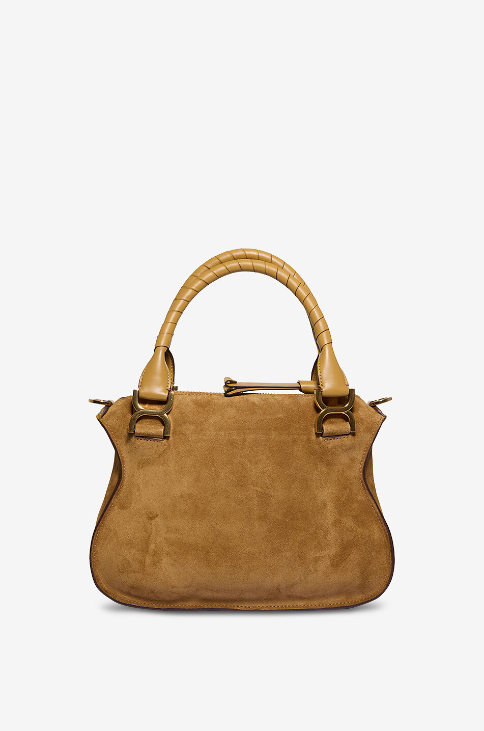 CHLOE Marcie Small suede hand and shoulder bag Women Light beige 3