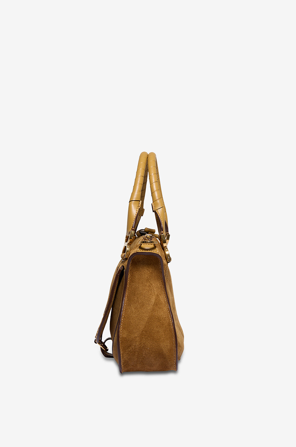CHLOE Marcie Small suede hand and shoulder bag Women Light beige 4