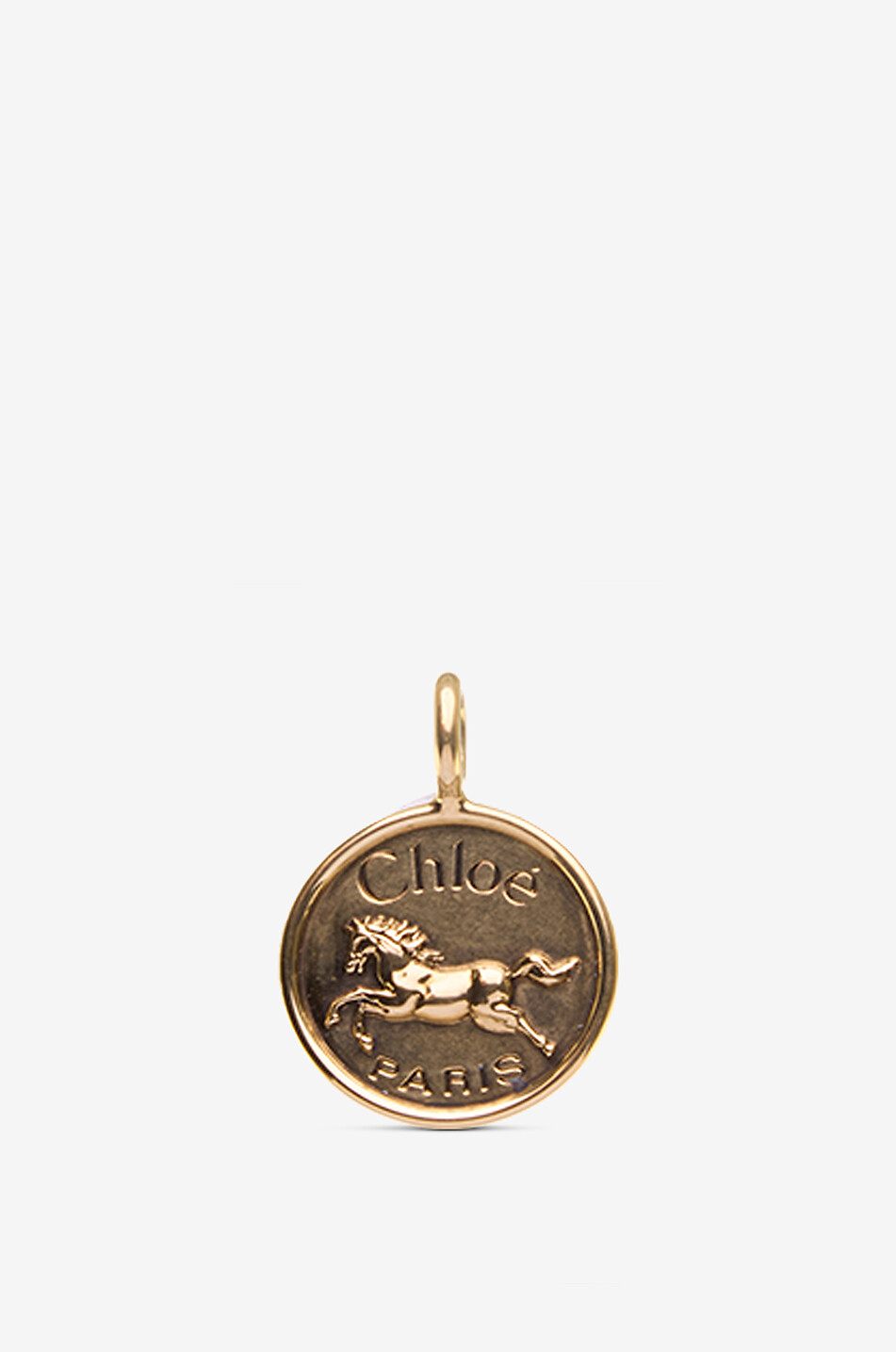 CHLOE Goldener Charm Alphabet Coin Horse Damen GOLDEN 2