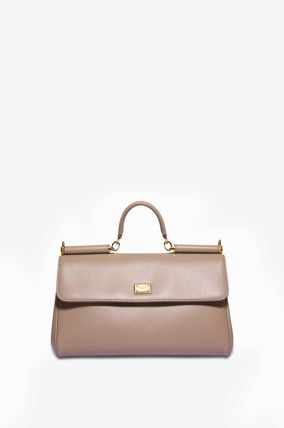 My Sicily plongé calfskin handbag DOLCE GABBANA BROWN Bongénie