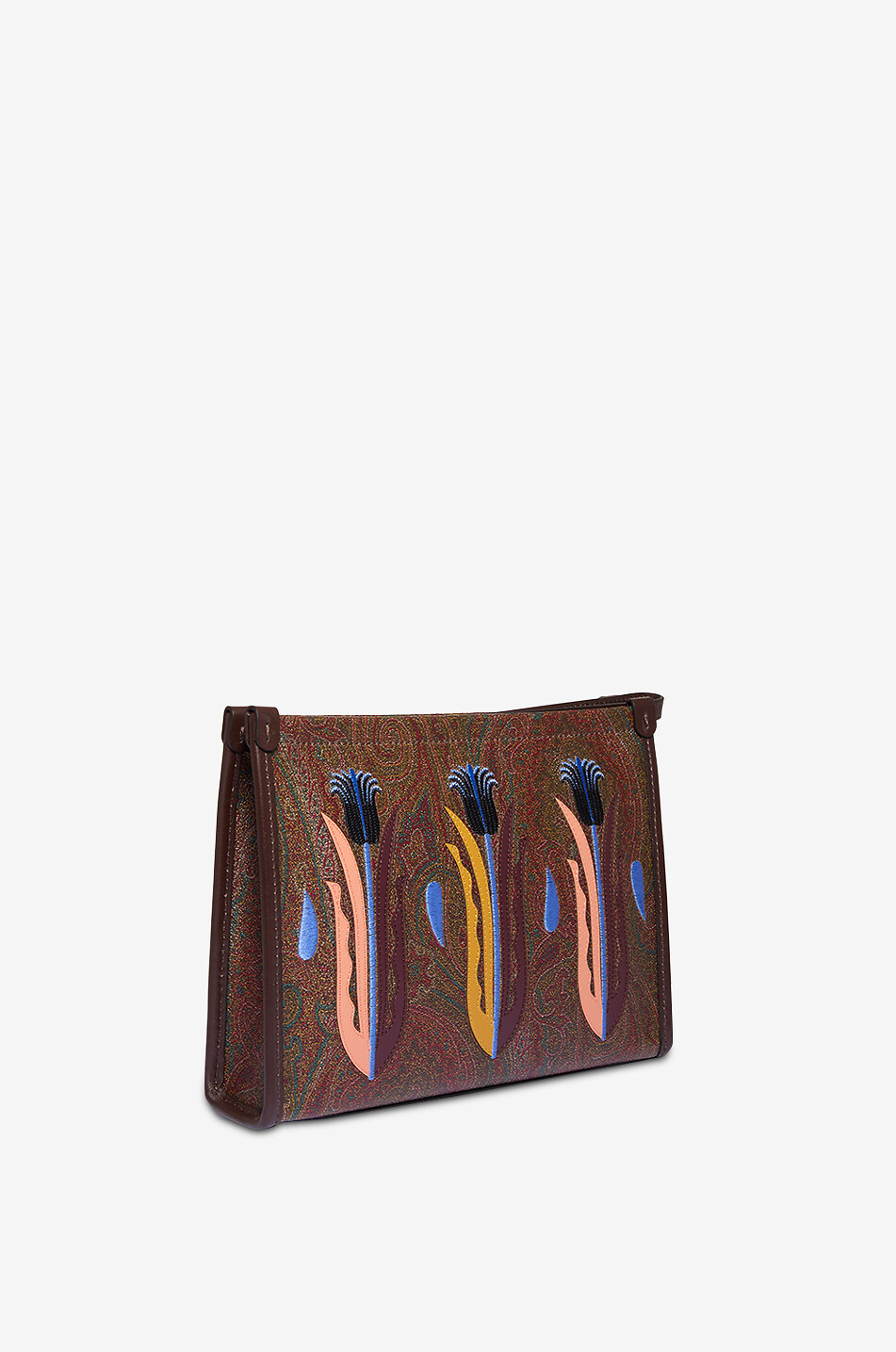 ETRO Pochette en toile enduite brodée Arnica Agostino Iacurci Femme MULTICOLORE 2