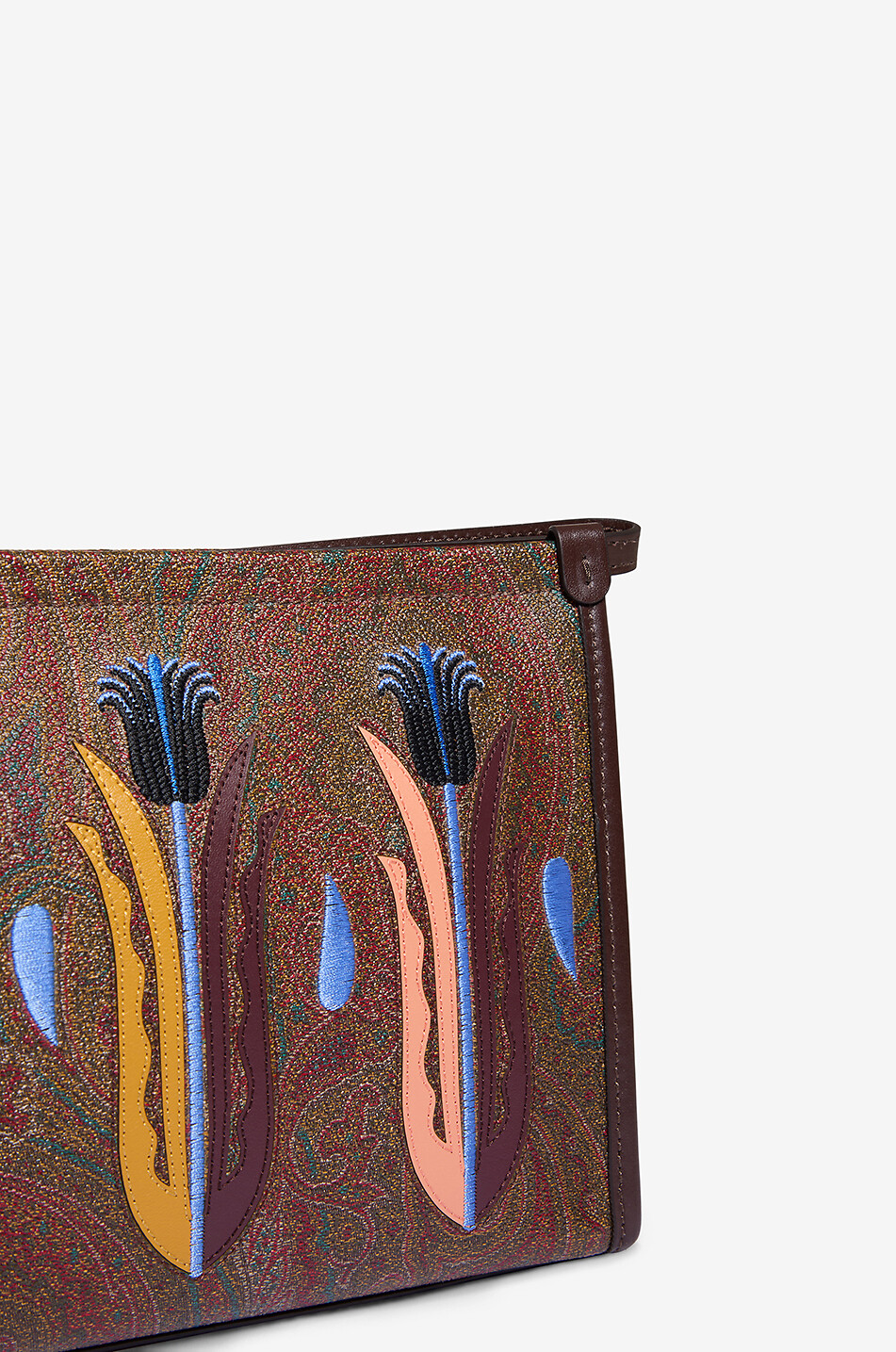 ETRO Pochette en toile enduite brodée Arnica Agostino Iacurci Femme MULTICOLORE 4