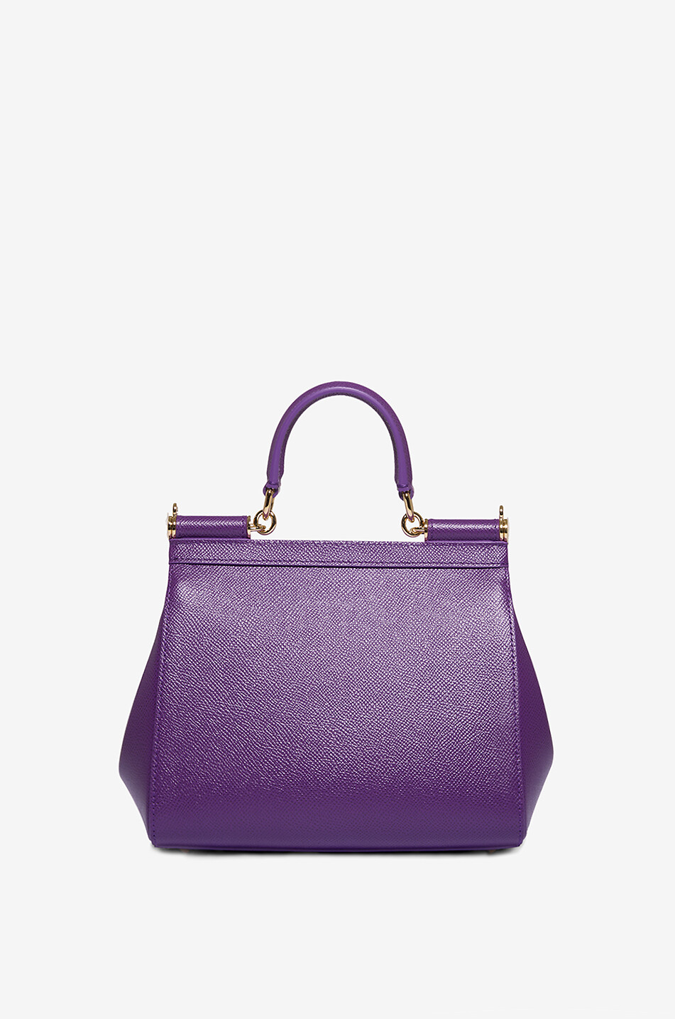 DOLCE & GABBANA Medium Sicily dauphine leather handbag Women PURPLE 3