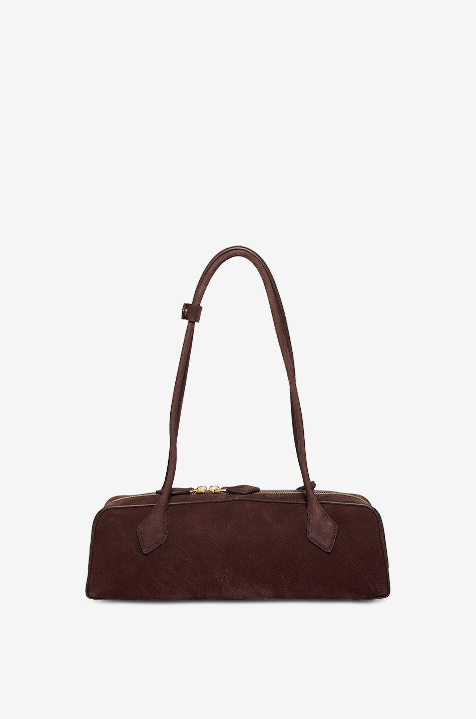 ALAÏA Le Teckel nubuck leather shoulder bag Women DARK BROWN 3