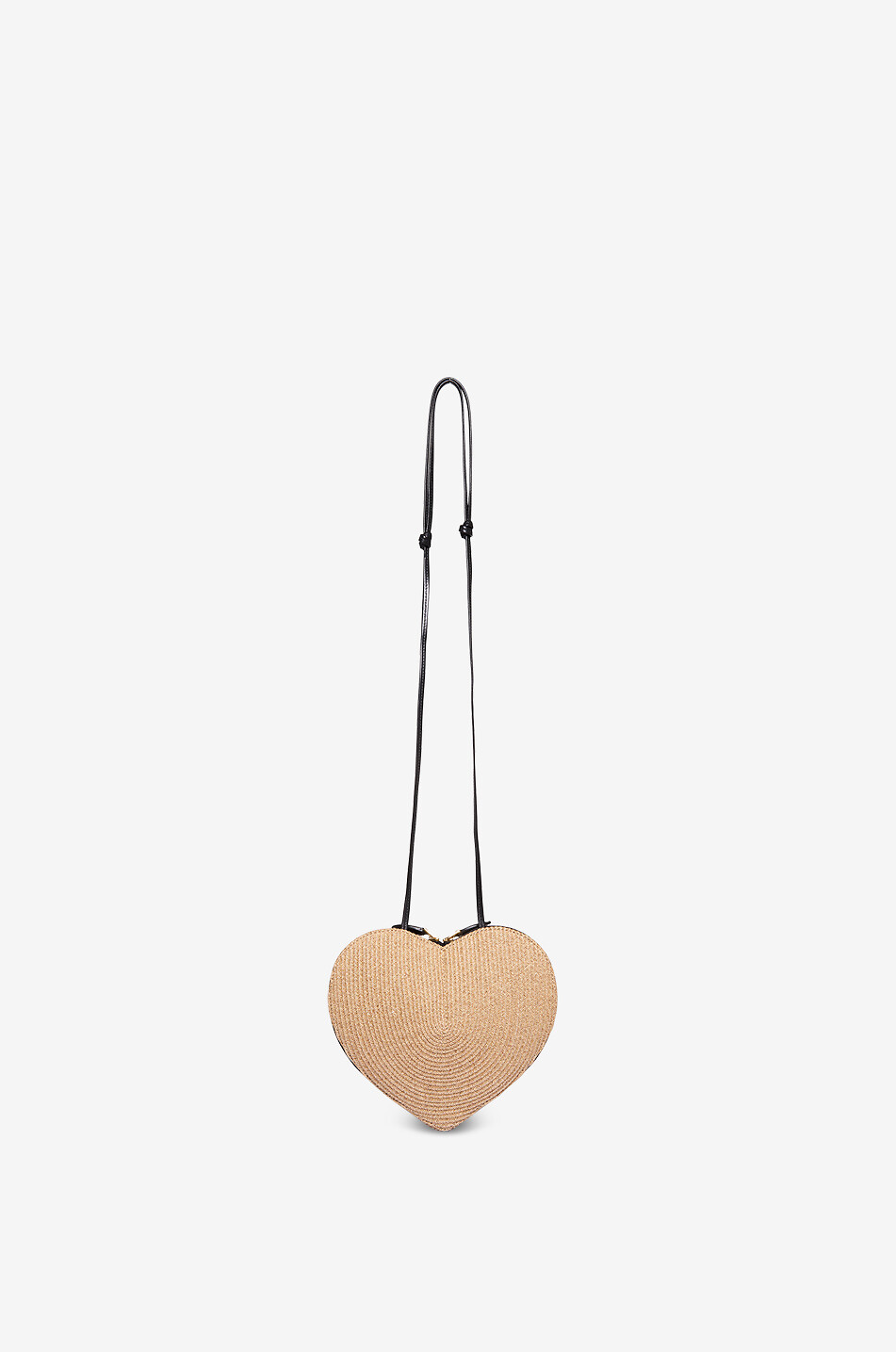 ALAÏA Le Coeur raffia and leather shoulder bag Women Light beige 3