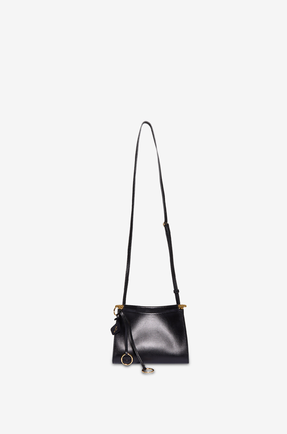 ALAÏA Schultertasche aus glänzendem Glattleder Le Click Small Square Damen SCHWARZ 3
