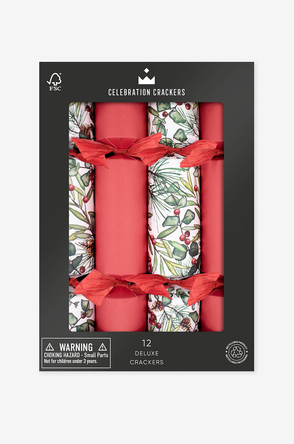 Christmas Sprig set of 12 Christmas crackers