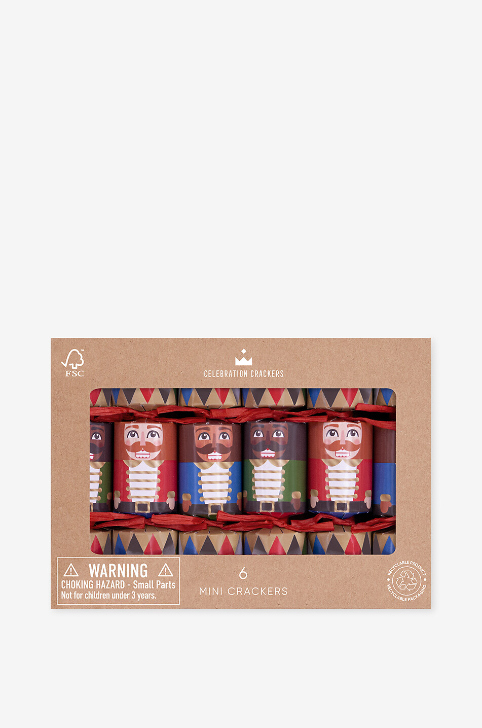 Nutcracker set of 6 mini Christmas crackers