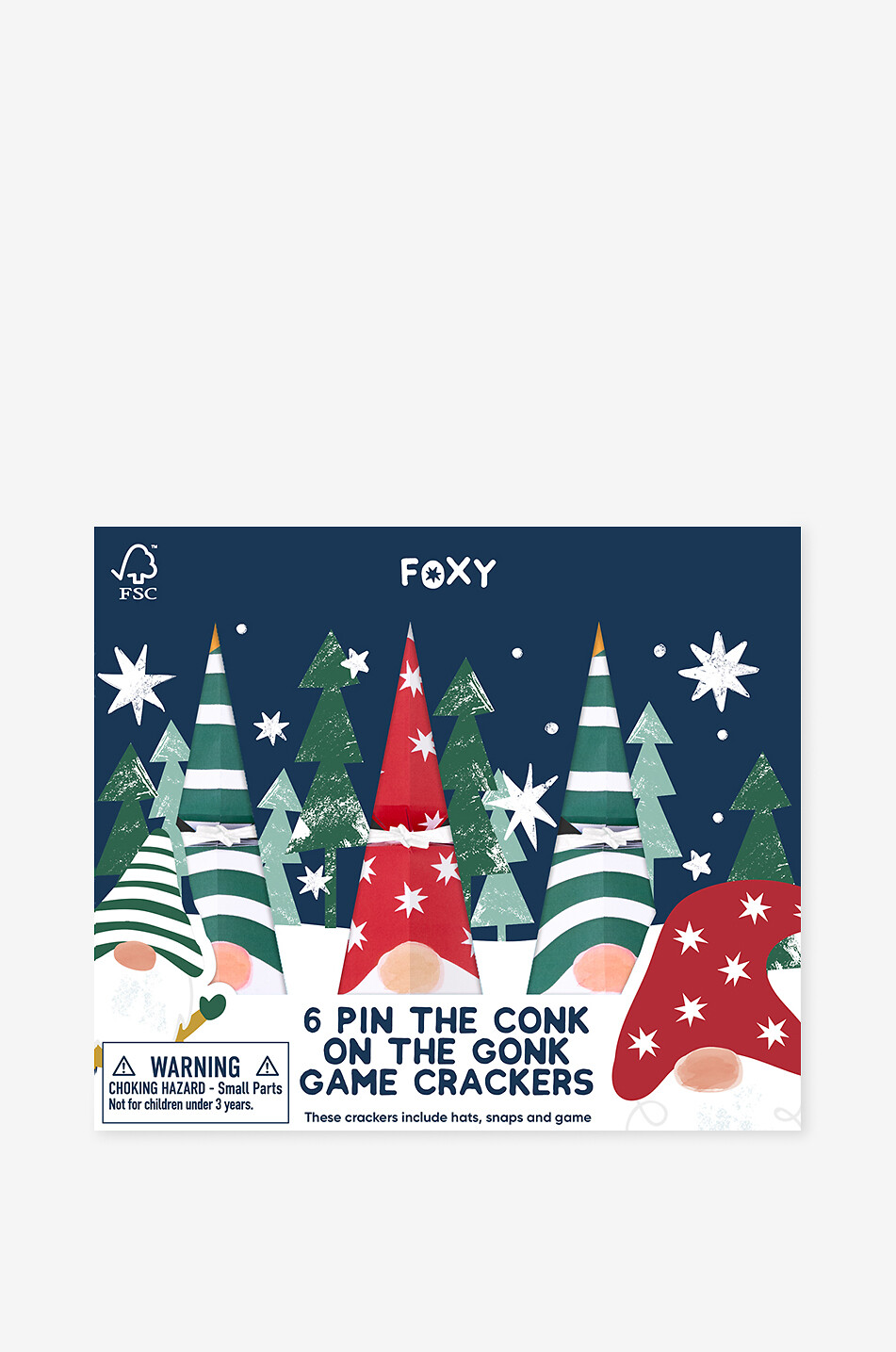 CELEBRATION CRACKERS 6er-Set Weihnachtsknallbonbons Pin the Conk on the Gonk Haus BUNT 1