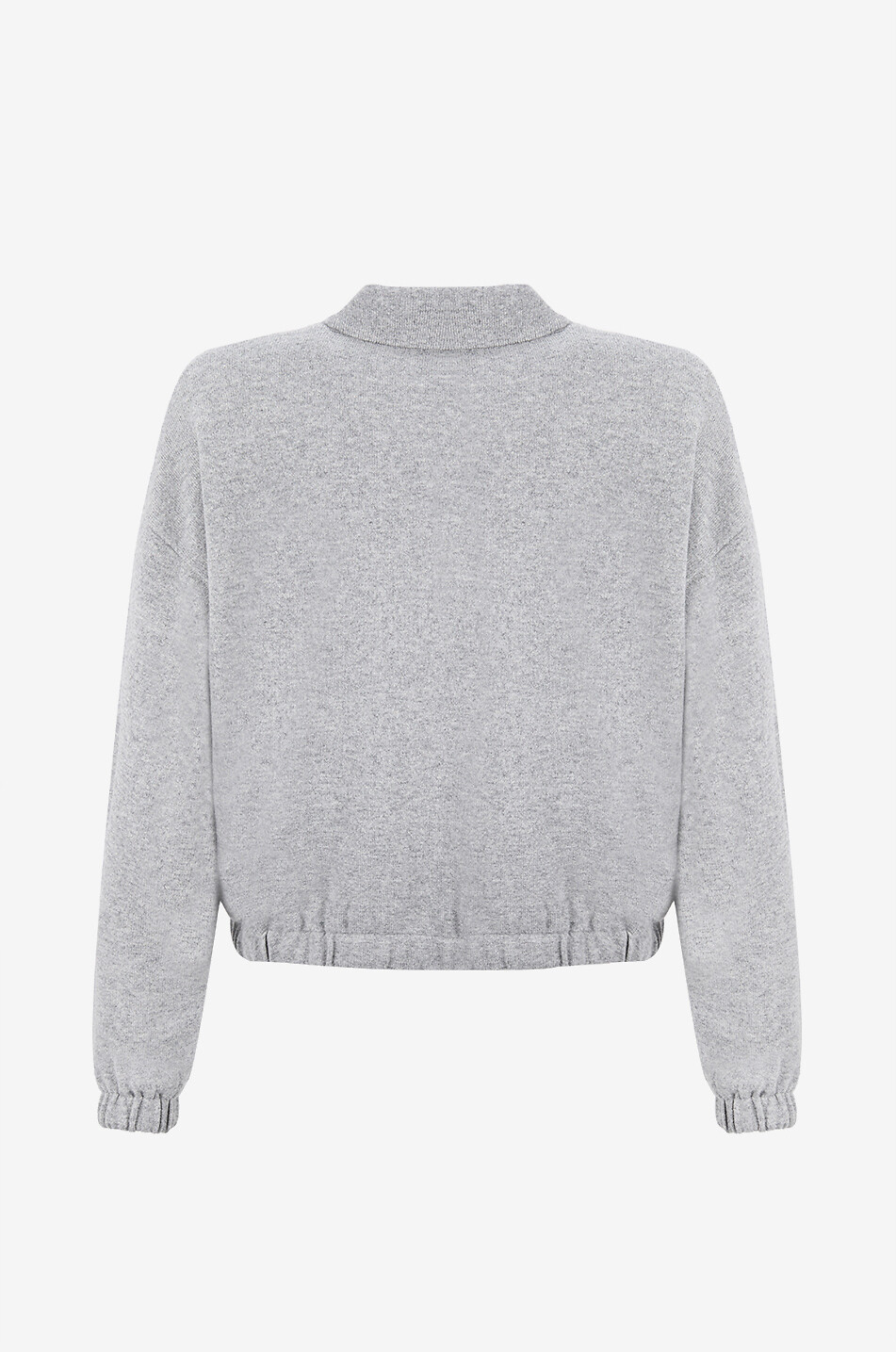 FABIANA FILIPPI Platinum lightweight knit bomber jacket Women GREY 2