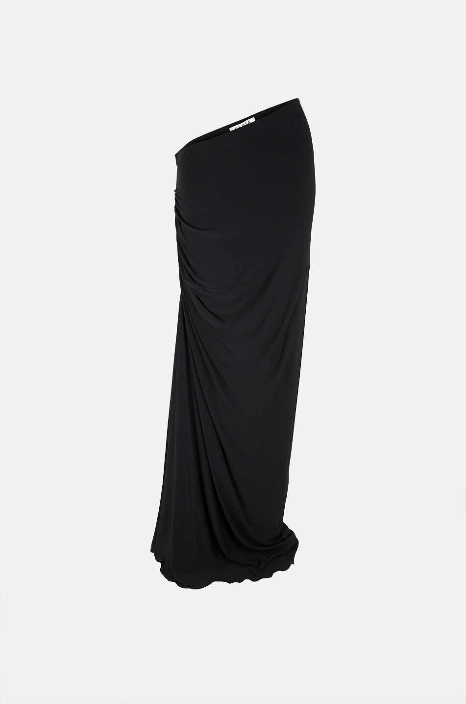 ALAÏA Langer drapierter Rock aus weichem Jersey Damen SCHWARZ 1