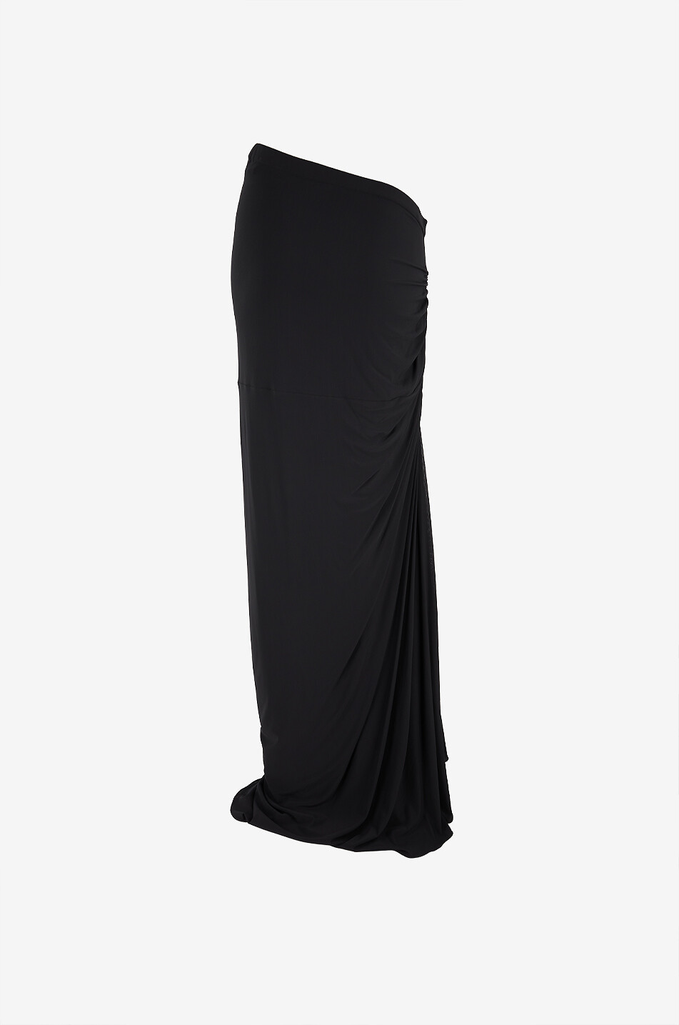 ALAÏA Langer drapierter Rock aus weichem Jersey Damen SCHWARZ 2