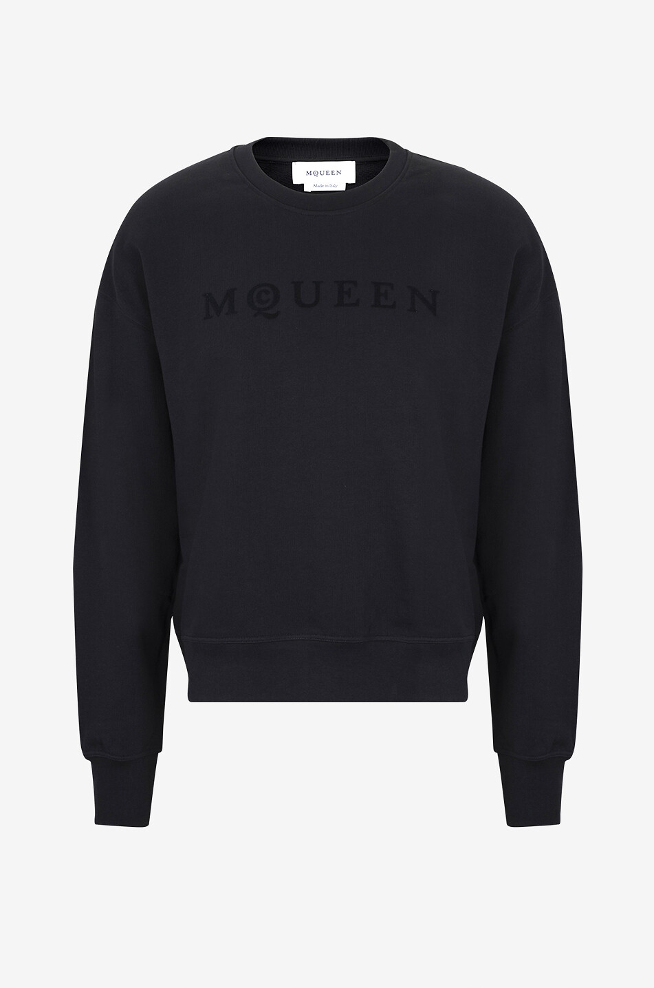 ALEXANDER McQUEEN Sweat-shirt à col rond floqué McQUEEN Homme NOIR 1