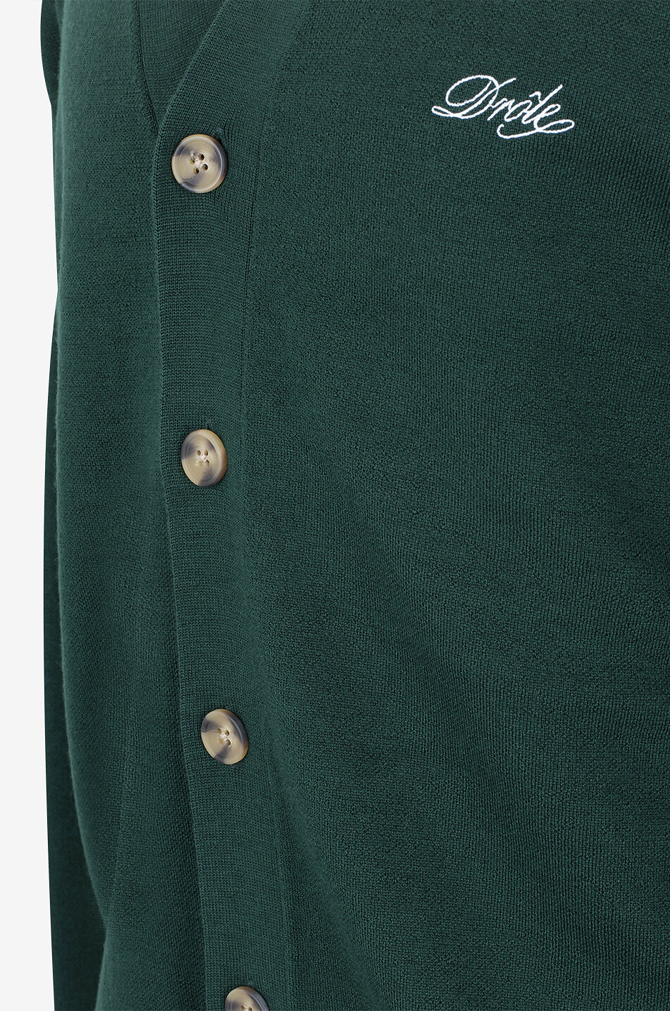 DROLE DE MONSIEUR Cardigan à col V boutonné en laine Le Cardigan Drôle. Homme VERT FONCÉ 3