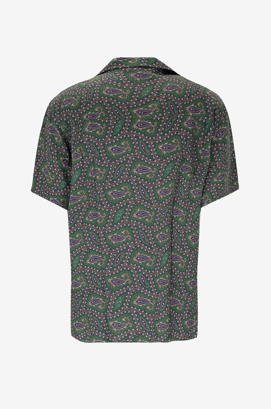 DROLE DE MONSIEUR Chemise à manches courtes en sergé La Chemise Paisley. Homme VERT FONCÉ 2