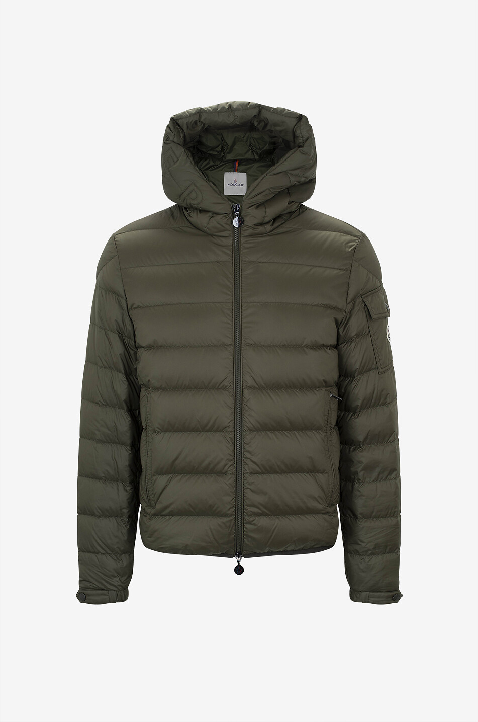MONCLER Leichte kurze Daunenjacke mit Kapuze Najan Herren KHAKI 1