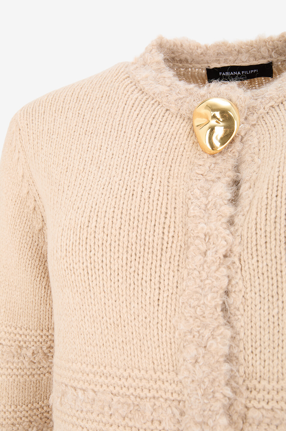 FABIANA FILIPPI Cardigan en poil de chameau Pepita Femme CAMEL 3