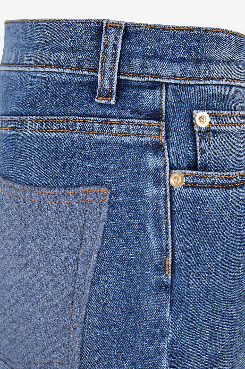FABIANA FILIPPI High-rise carrot jeans with cashmere pocket Women BLUE 3