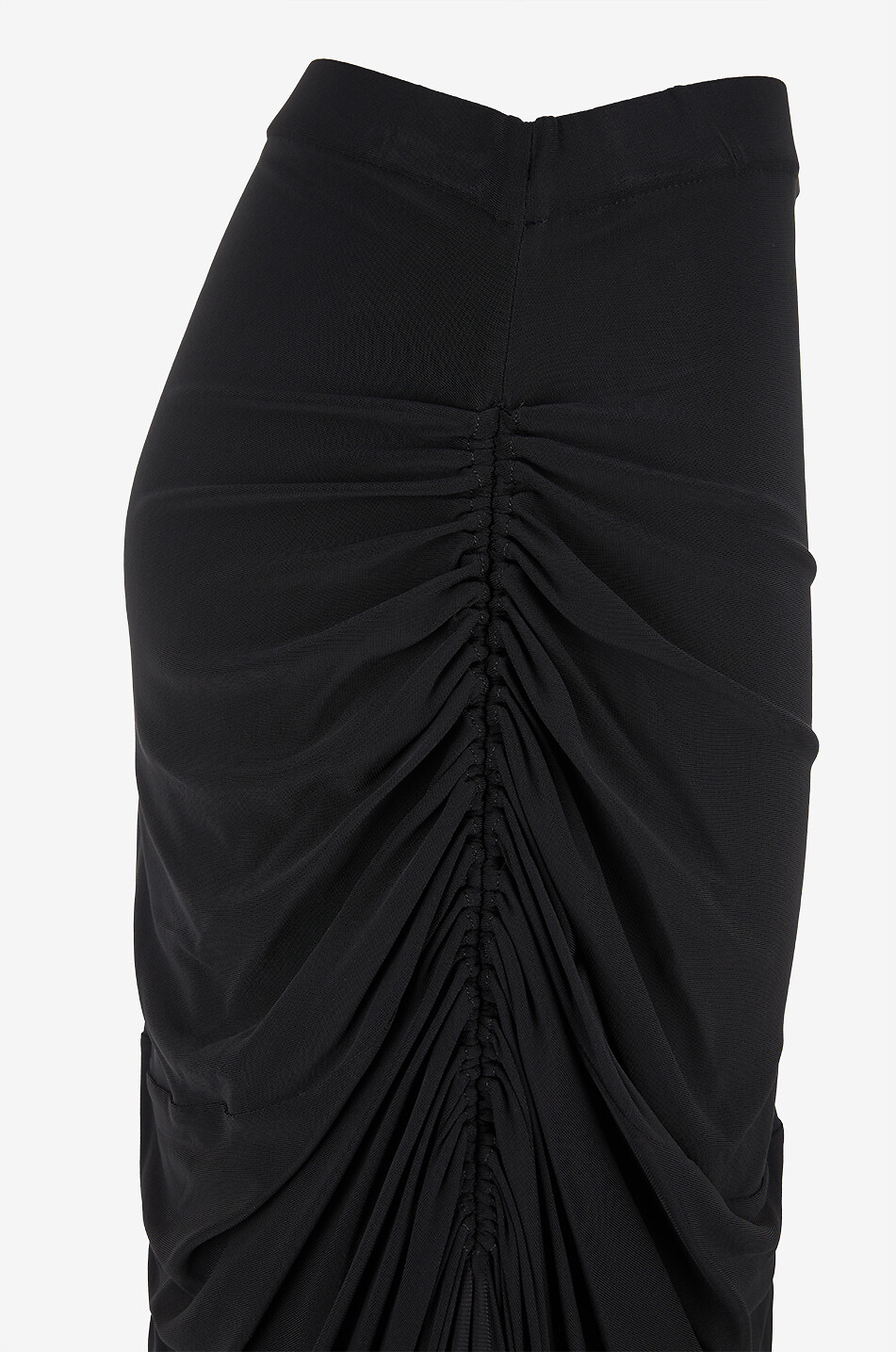 ALAÏA Langer drapierter Rock aus weichem Jersey Damen SCHWARZ 3