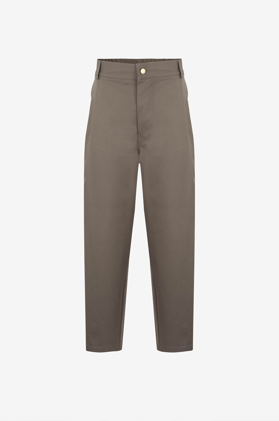 Le Pantalon Cropped Twill. cotton pleated trousers