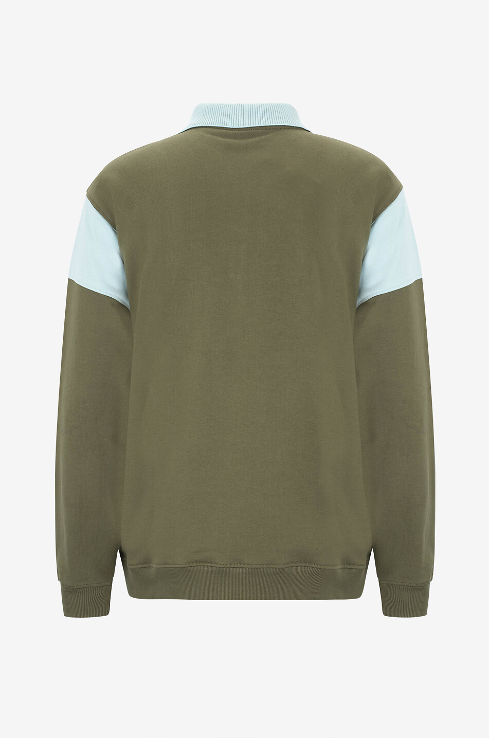 DROLE DE MONSIEUR Langarm-Sweat-Polohemd Le Polo Drôle Tresses. Herren KHAKI 2