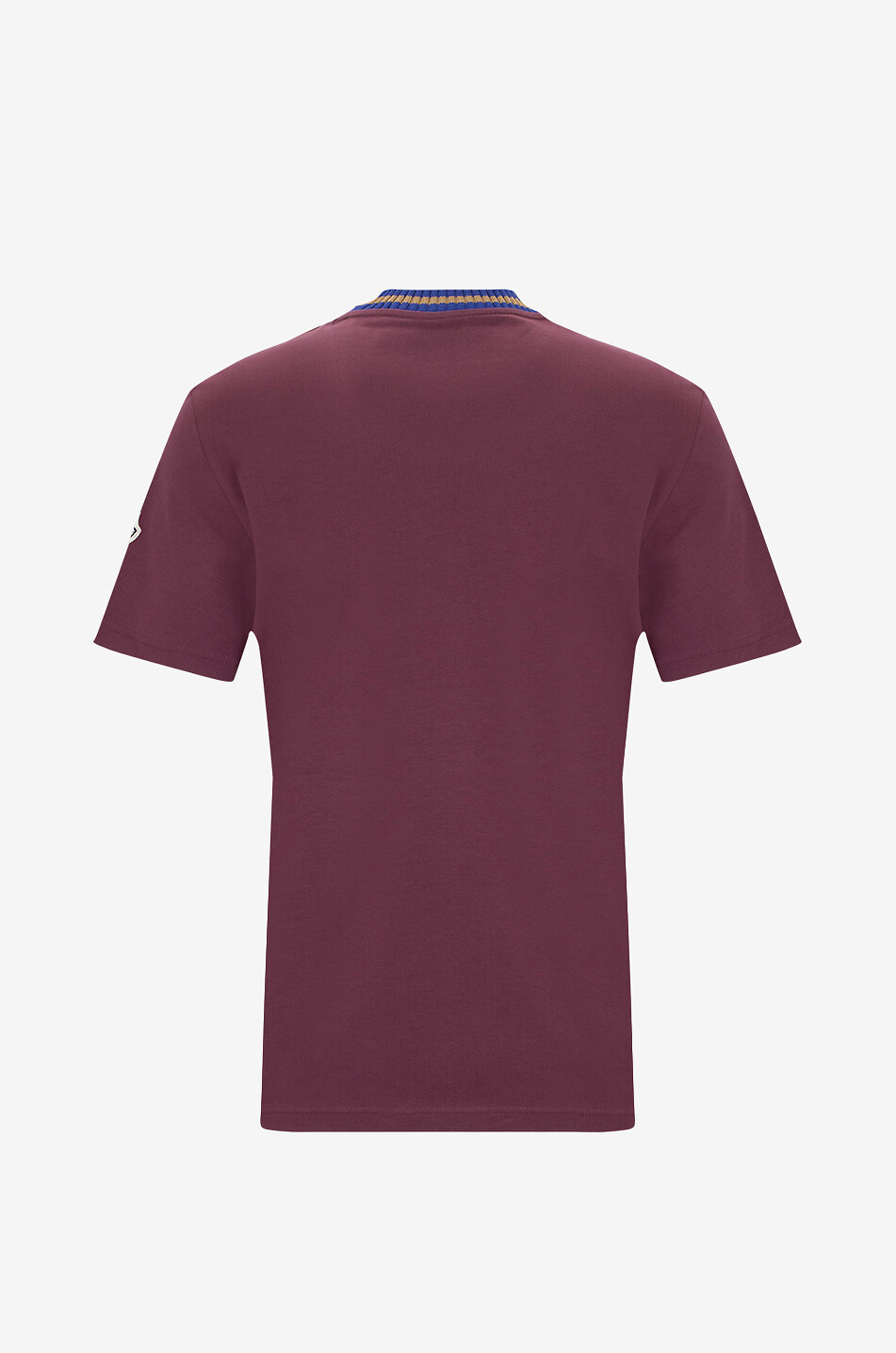 MONCLER Retro logo T-shirt with striped crewneck Men RED 2