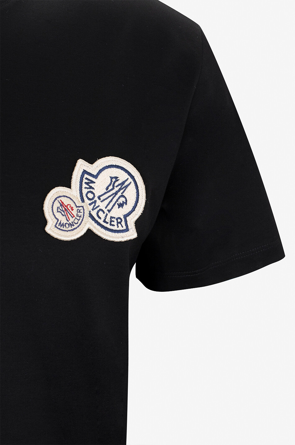 MONCLER Double logo patch short-sleeved jersey T-shirt Men BLACK 3
