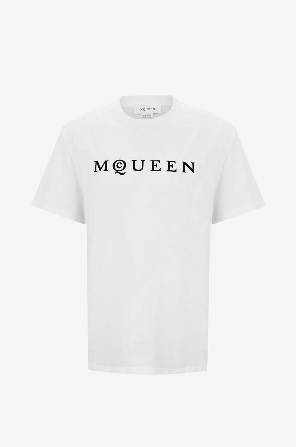 ALEXANDER McQUEEN Geflocktes Kurzarm-T-Shirt McQUEEN Herren WEISS 1