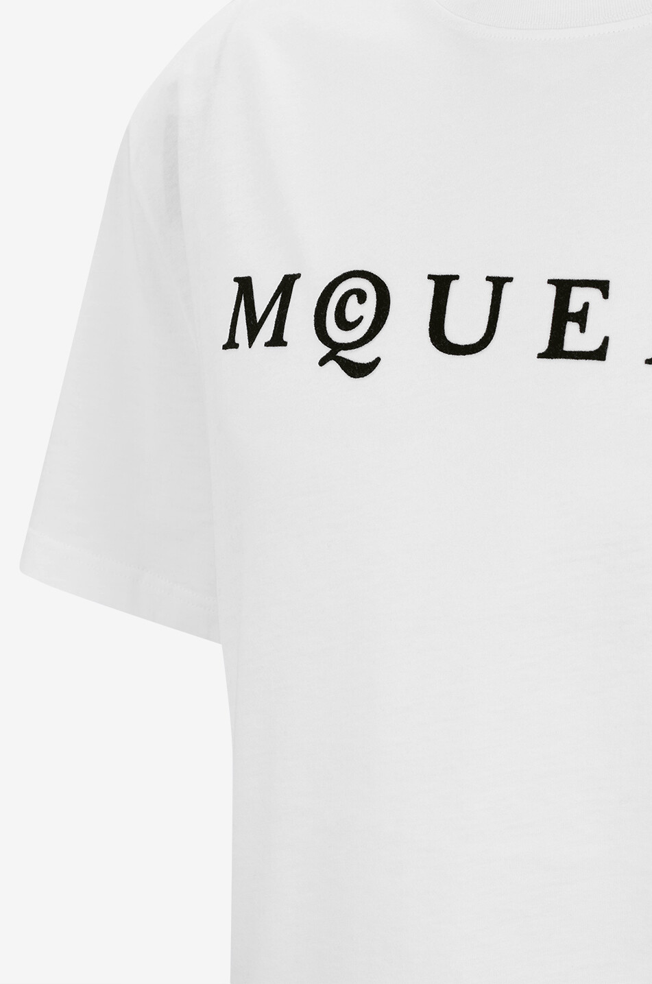 ALEXANDER McQUEEN Geflocktes Kurzarm-T-Shirt McQUEEN Herren WEISS 3