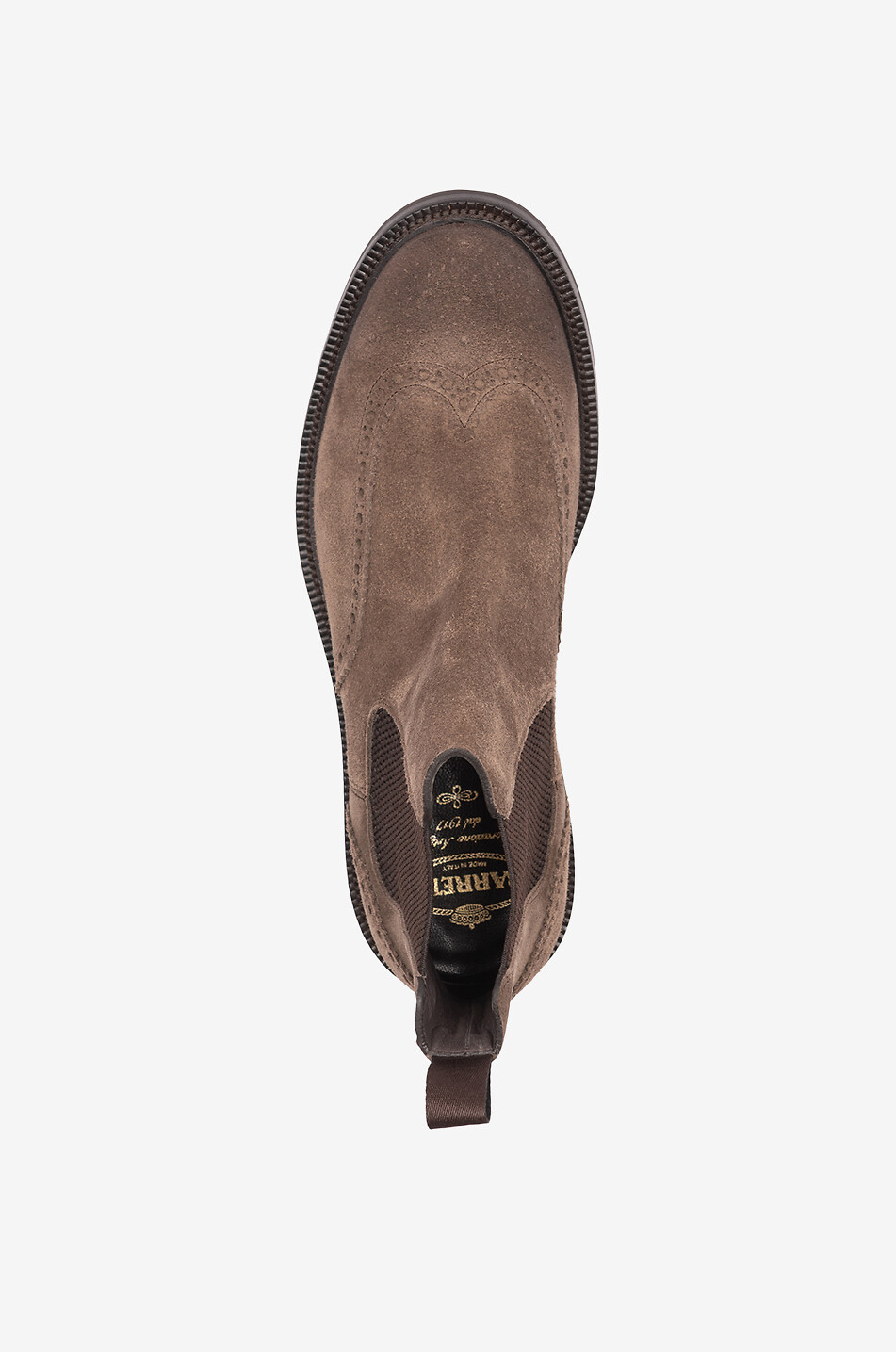 BARRETT Bottines Chelsea en daim à perforations Homme MARRON 4