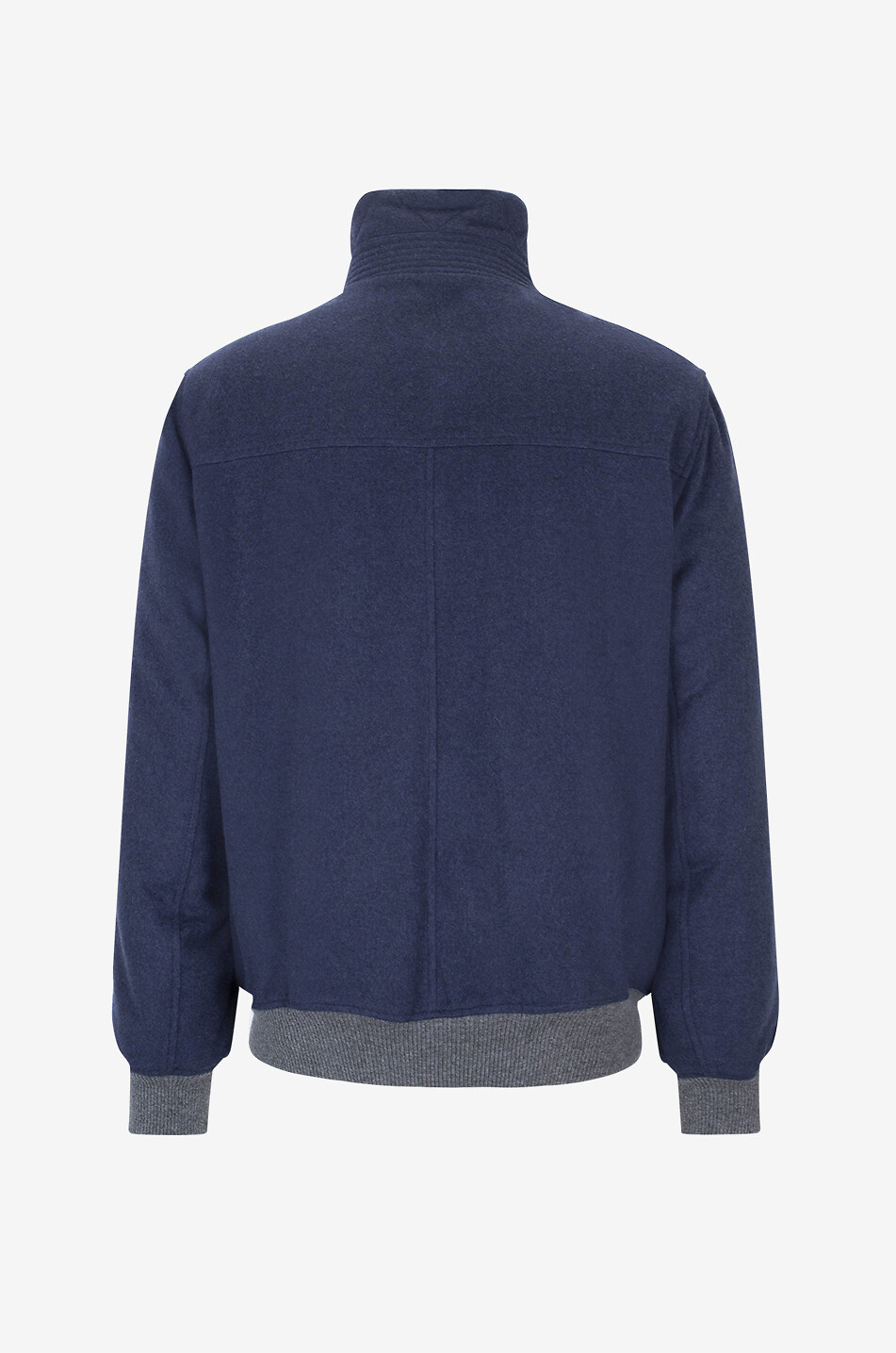 BRUNELLO CUCINELLI Wasserabweisende Kaschmir-Bomberjacke mit Shearlingfutter Herren MITTELBLAU 2