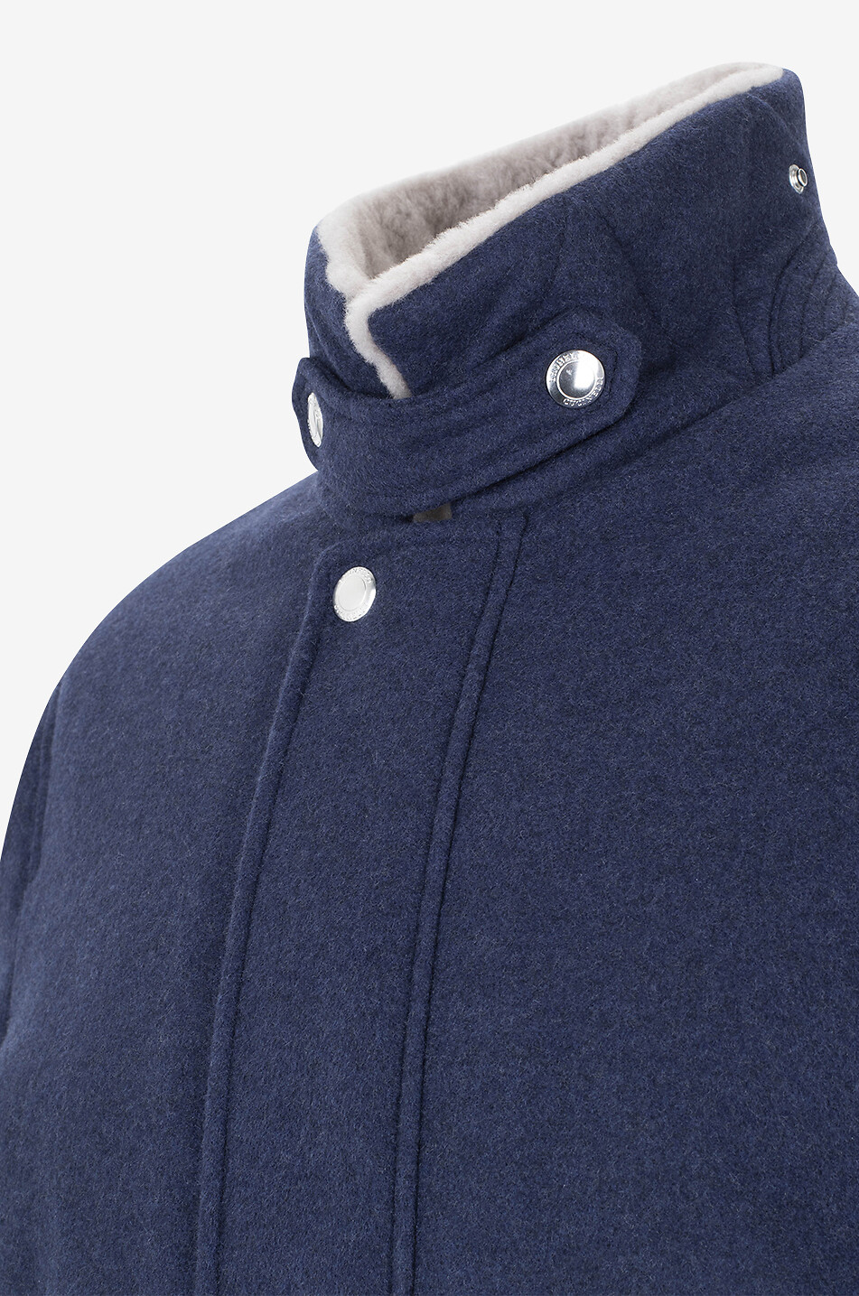 BRUNELLO CUCINELLI Wasserabweisende Kaschmir-Bomberjacke mit Shearlingfutter Herren MITTELBLAU 3