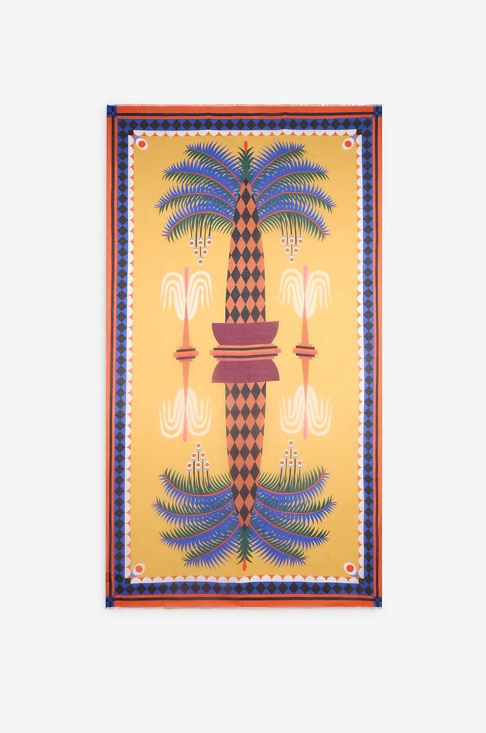 Maxi écharpe en coton et soie Etro x Agostino Iacurci